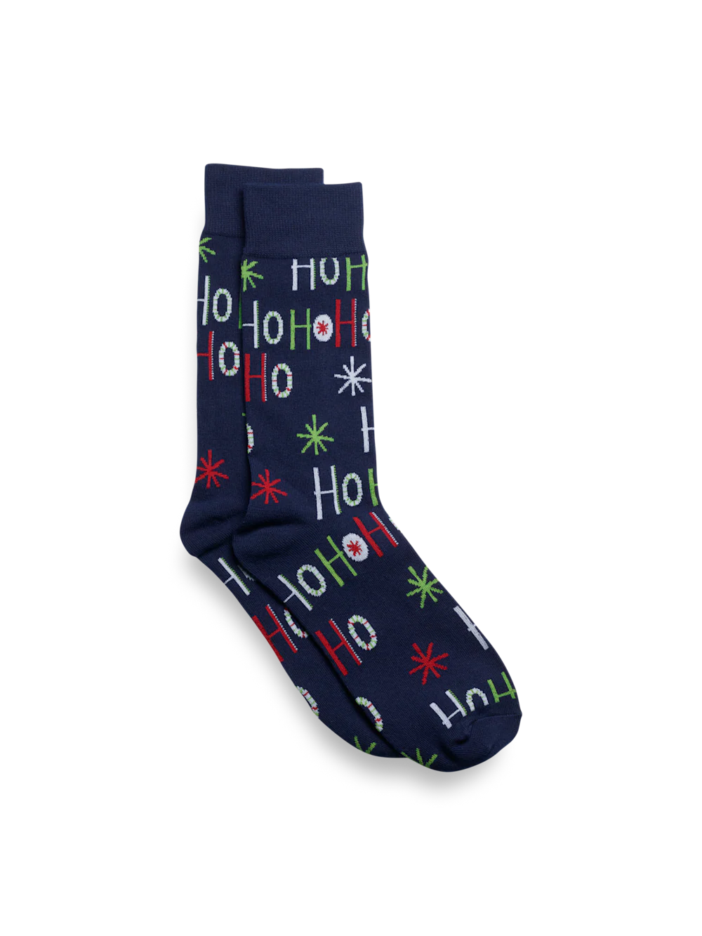Christmas Motif Cotton Blend Sock - Navy Multi