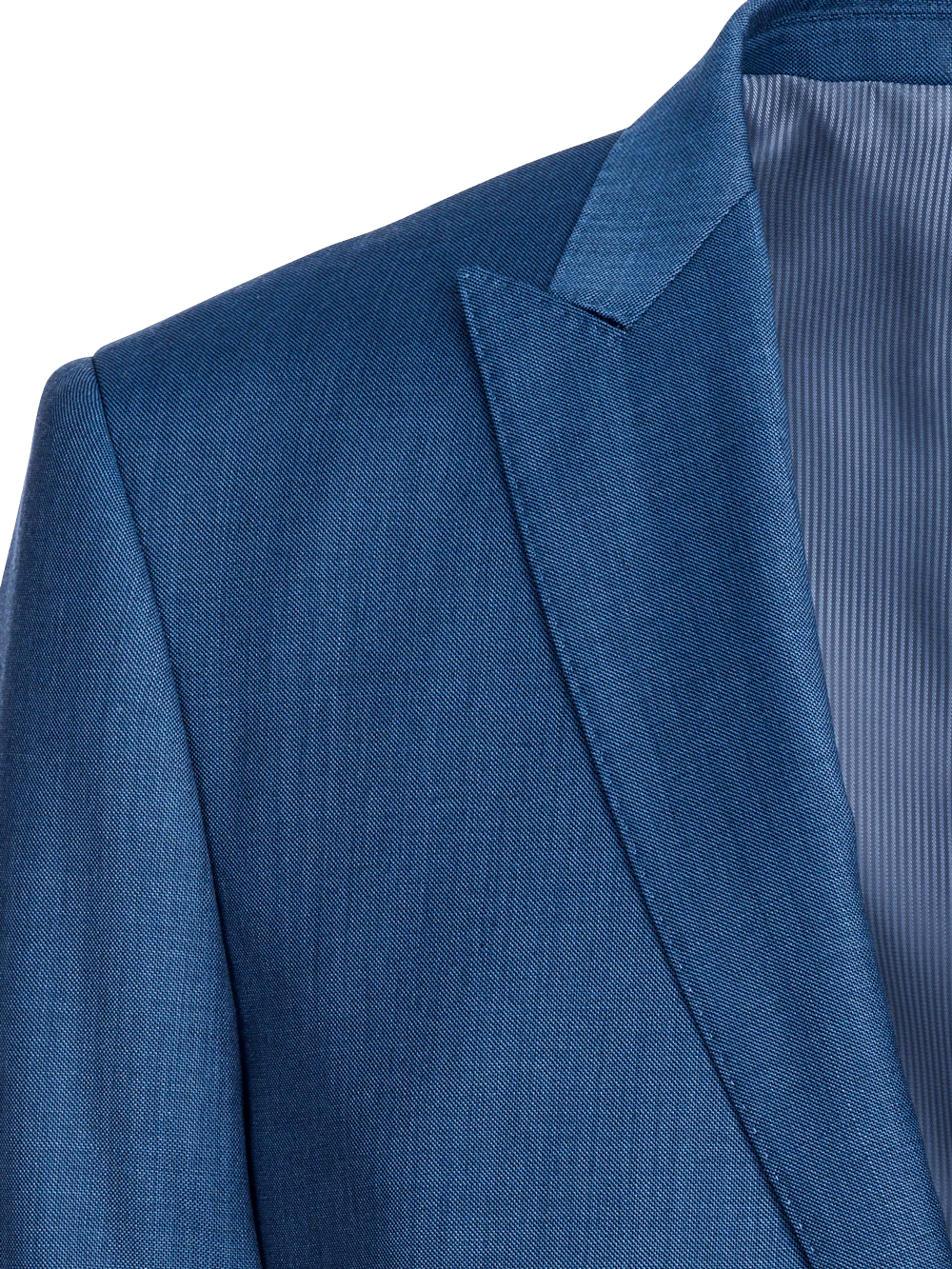 Classic Fit Sharkskin Peak Lapel Suit Jacket - Grey - Image 4