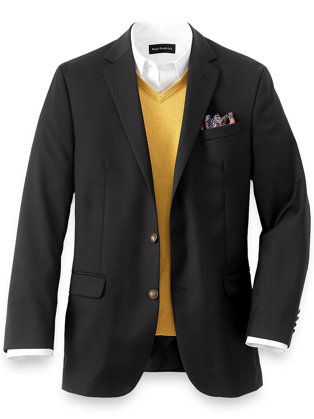 Classic Fit Wool Travel Blazer - Black
