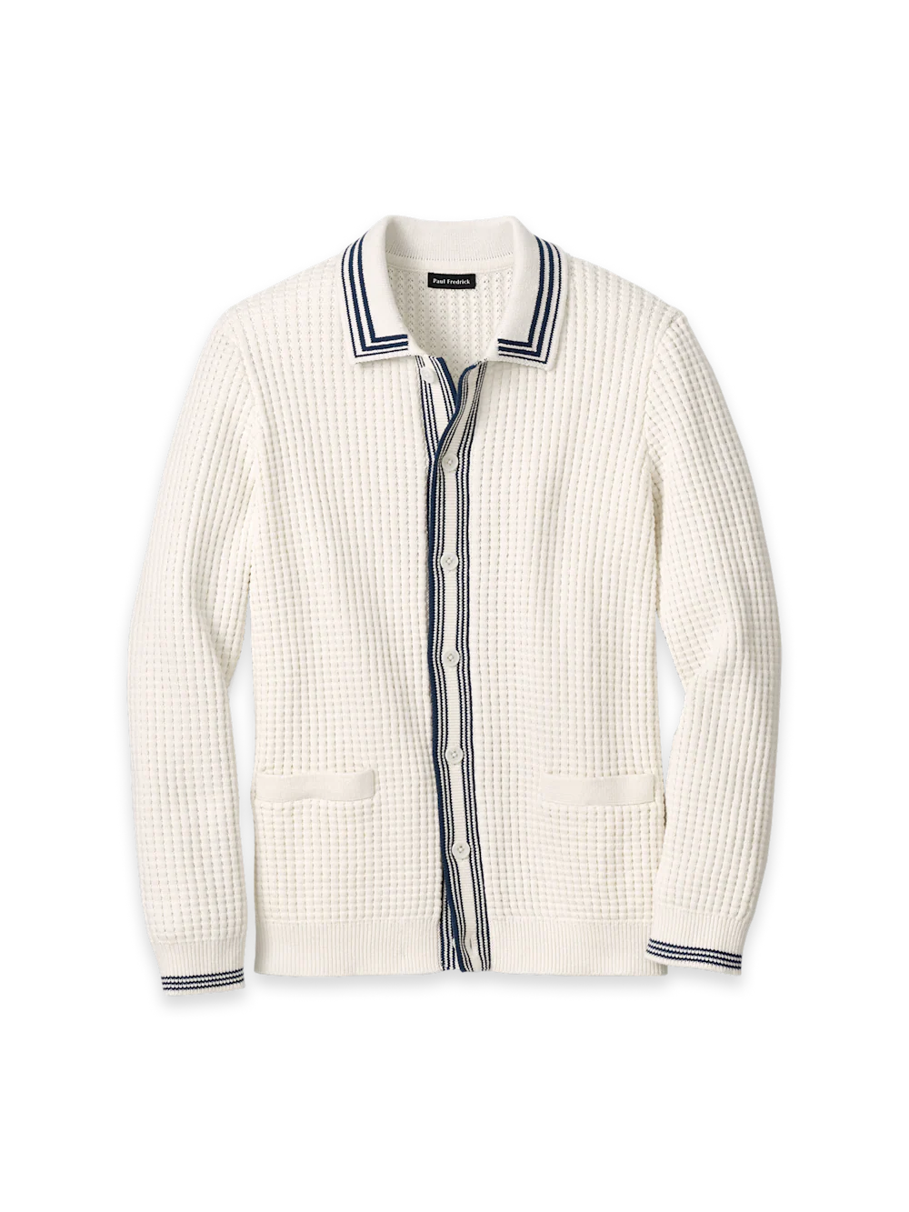 Cotton Button Front Polo - Ivory