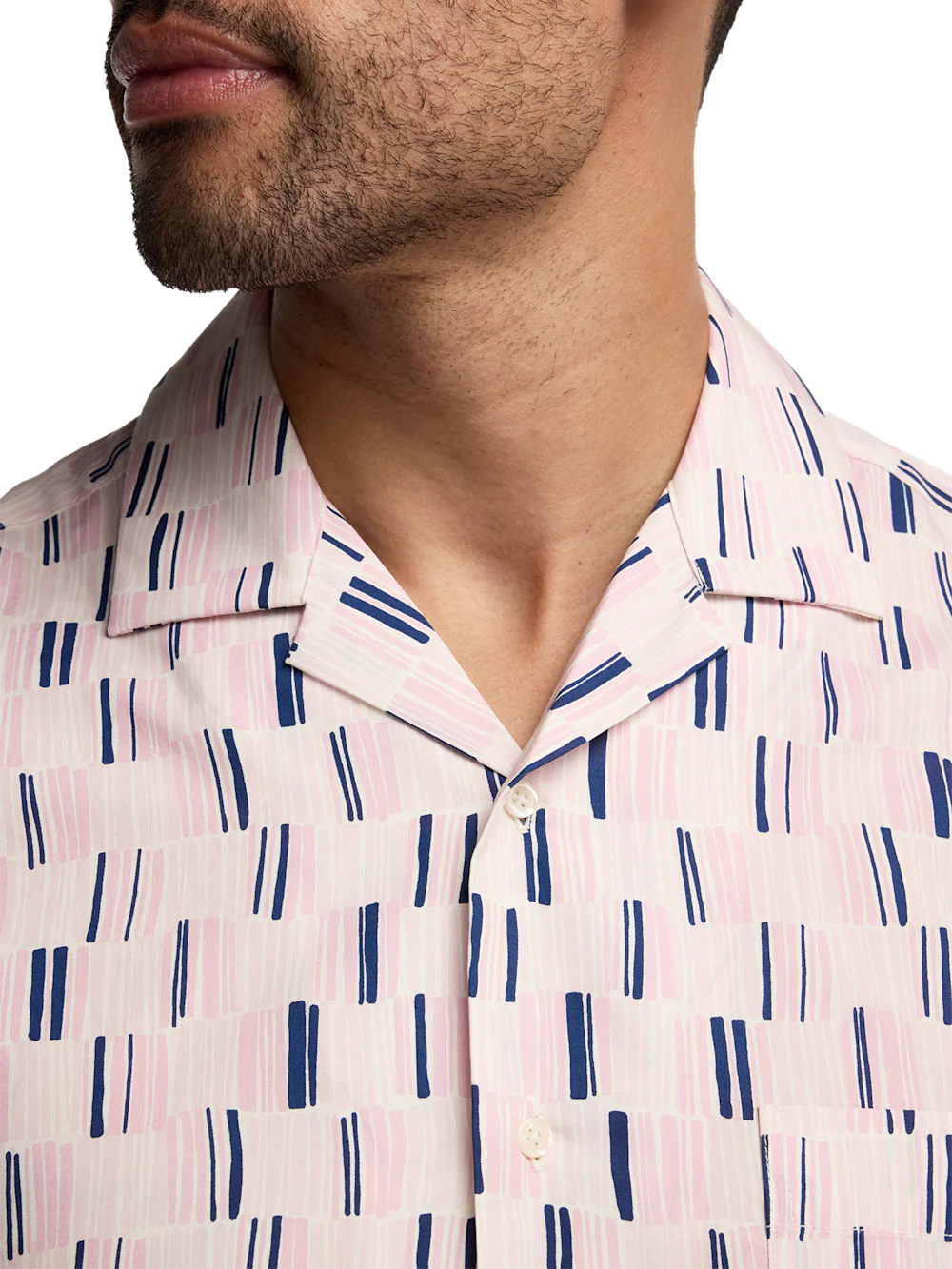 Cotton Check Casual Shirt - Pink/blue - Image 3