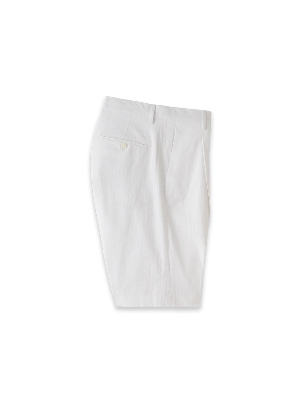 Cotton Seersucker Shorts - White