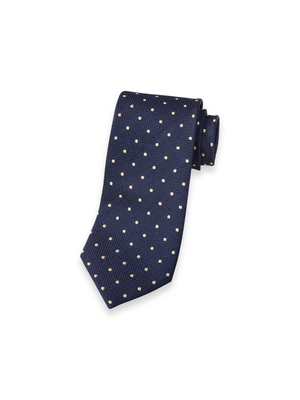 Dot Lurex Woven Silk Tie - Blue