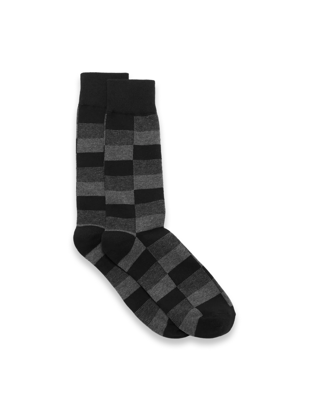 Geometric Cotton Blend Sock - Black/grey
