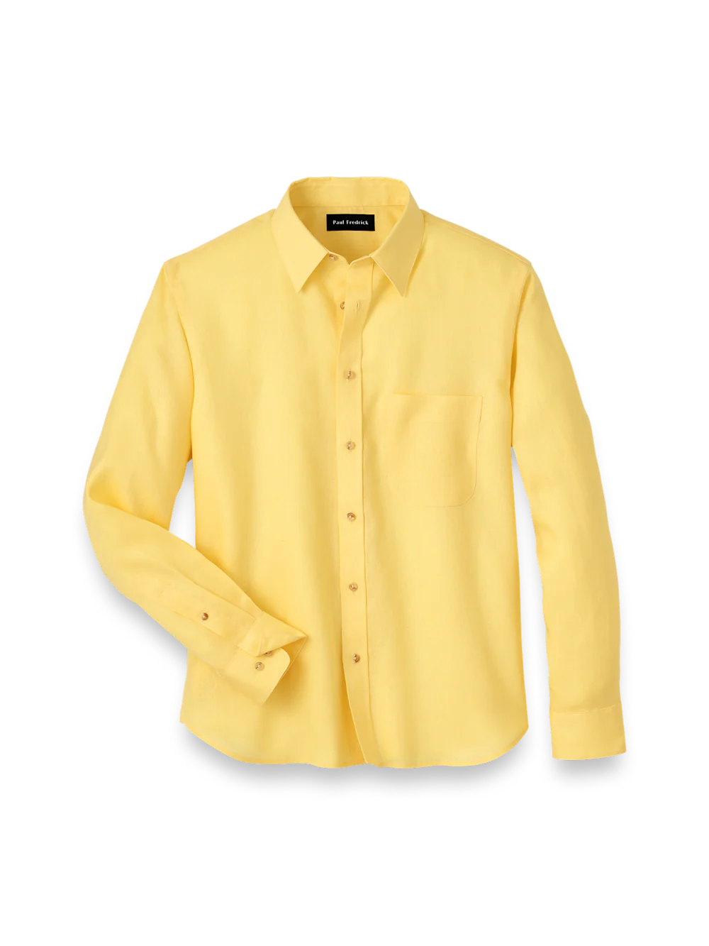 Linen Solid Casual Shirt - Yellow