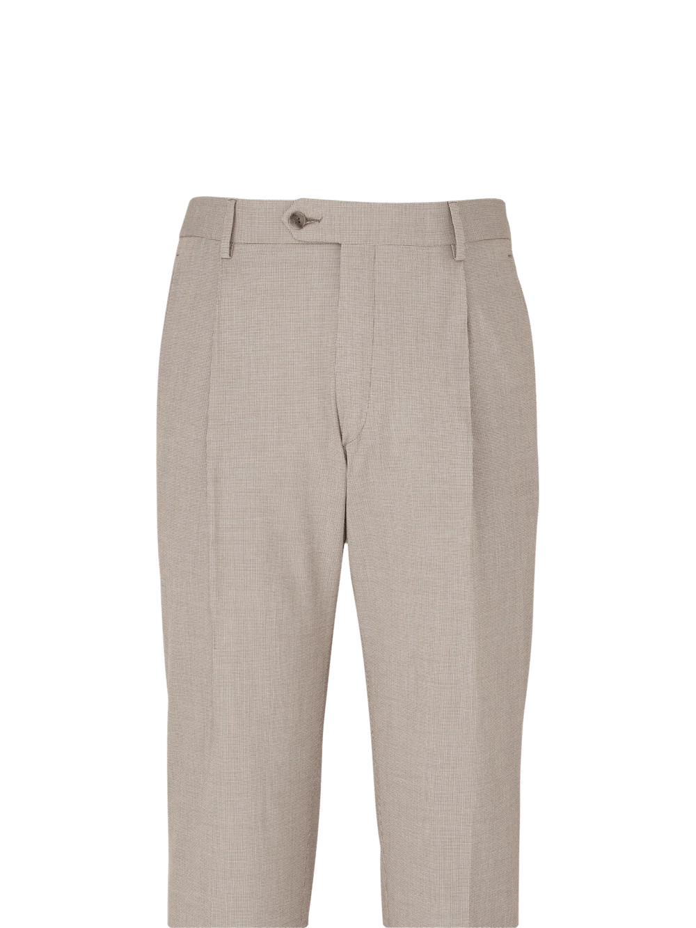 Microfiber Check Single Pleat Pants - Black/grey - Image 2