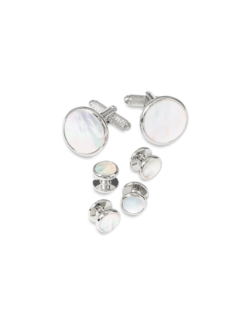 Mother Of Pearl Stud Set - White