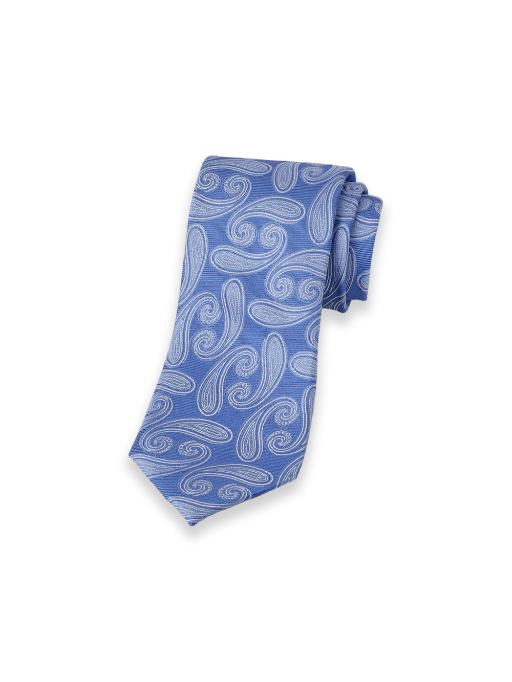 Paisley Woven Silk Tie - Blue