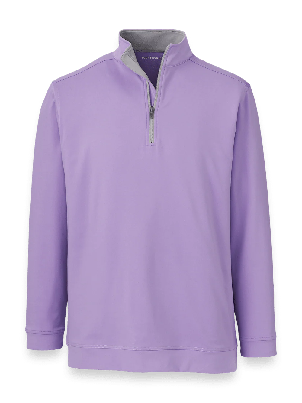Performance Blend Quarter Zip Mock Neck - Purple