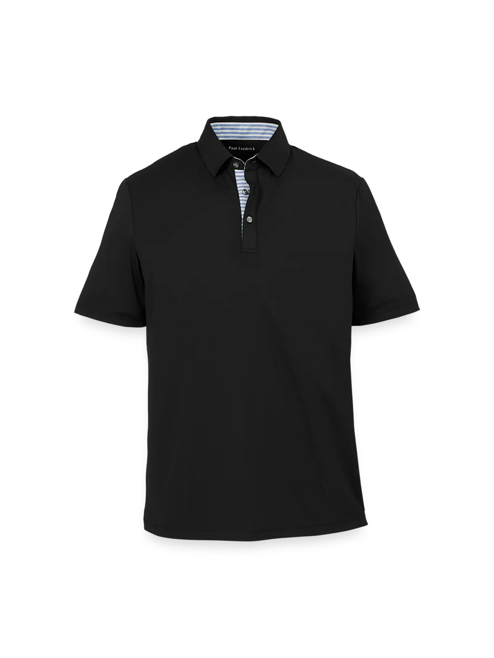 Performance Blend Three Button Polo - Black