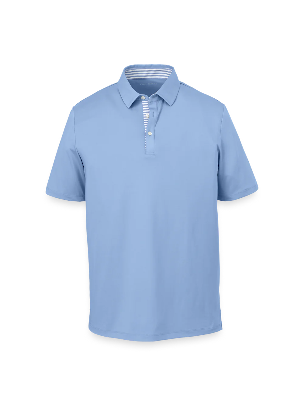 Performance Blend Three Button Polo - Light Blue