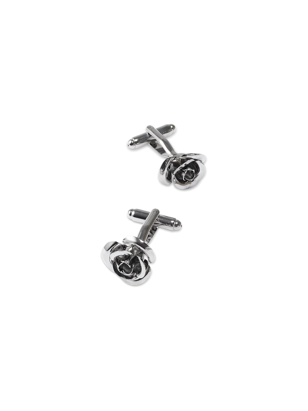Rose Cufflink - Silver