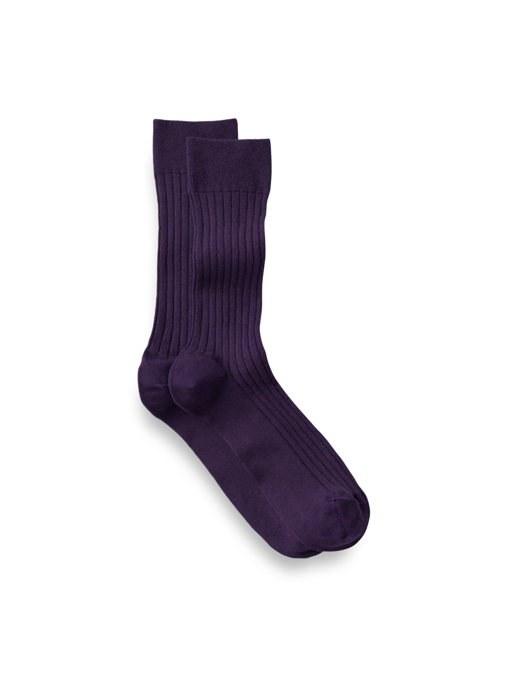 Solid Rib Cotton Blend Sock - Purple