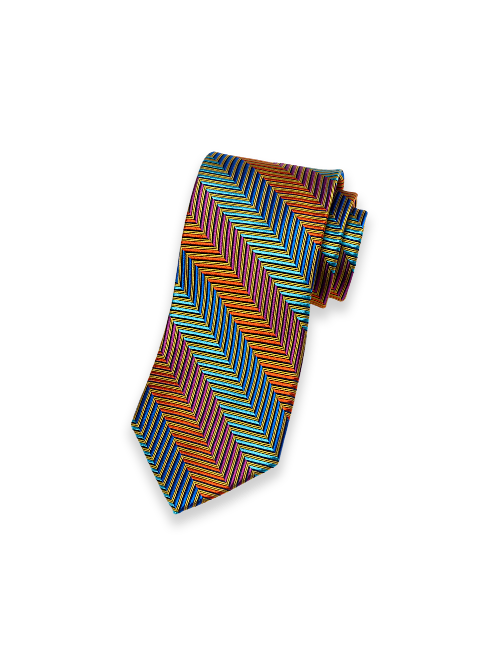 Stripe Woven Silk Tie - Multi