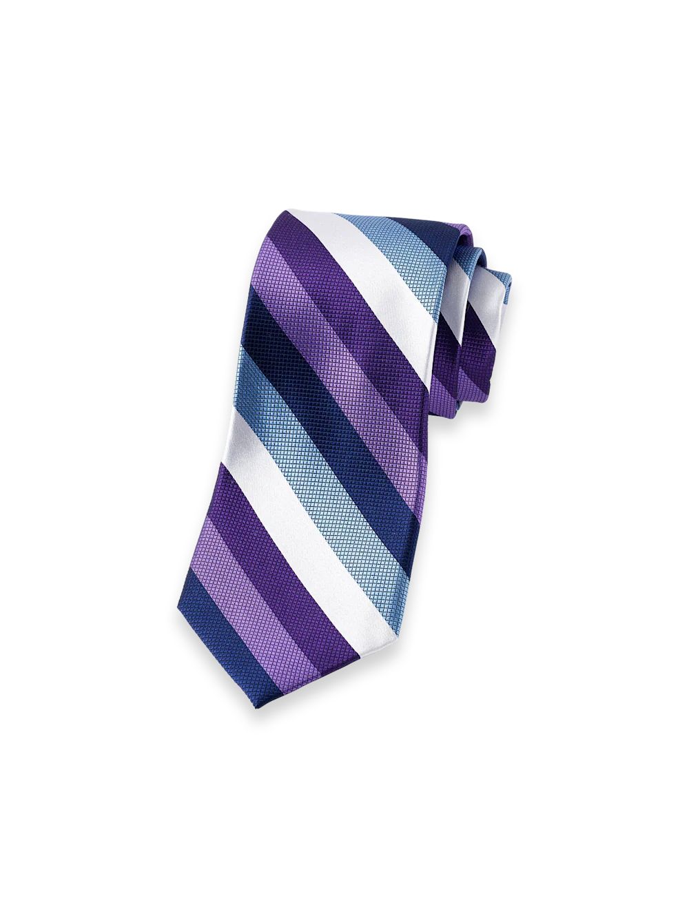 Stripe Woven Silk Tie - Purple Multi