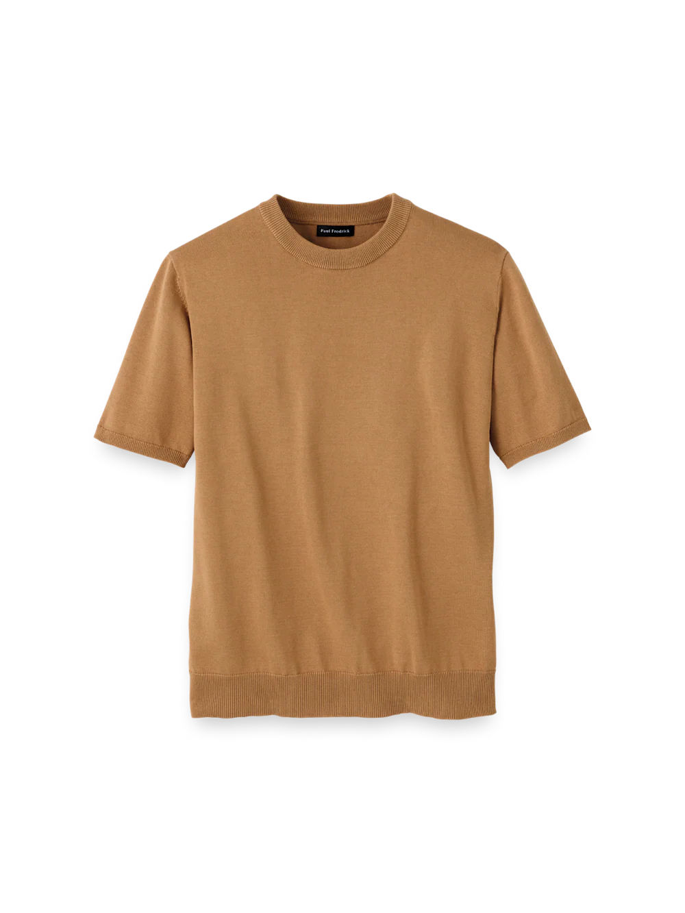 Supima Cotton Crew Neck Sweater - Light Brown