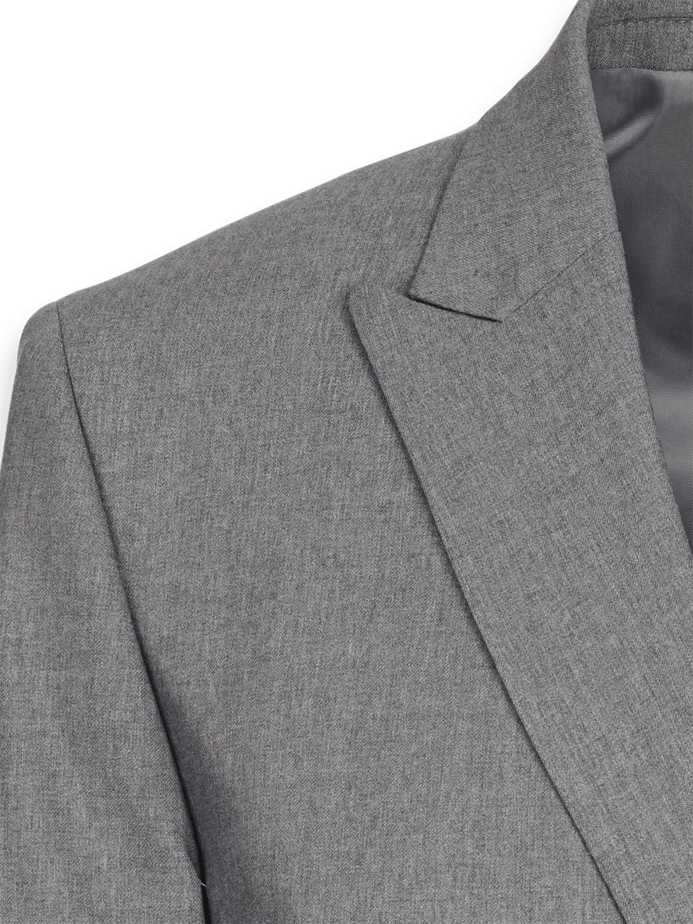 Tailored Fit Essential Wool Double Breasted Peak Lapel Suit Jacket - Navy Windowpane - Image 3