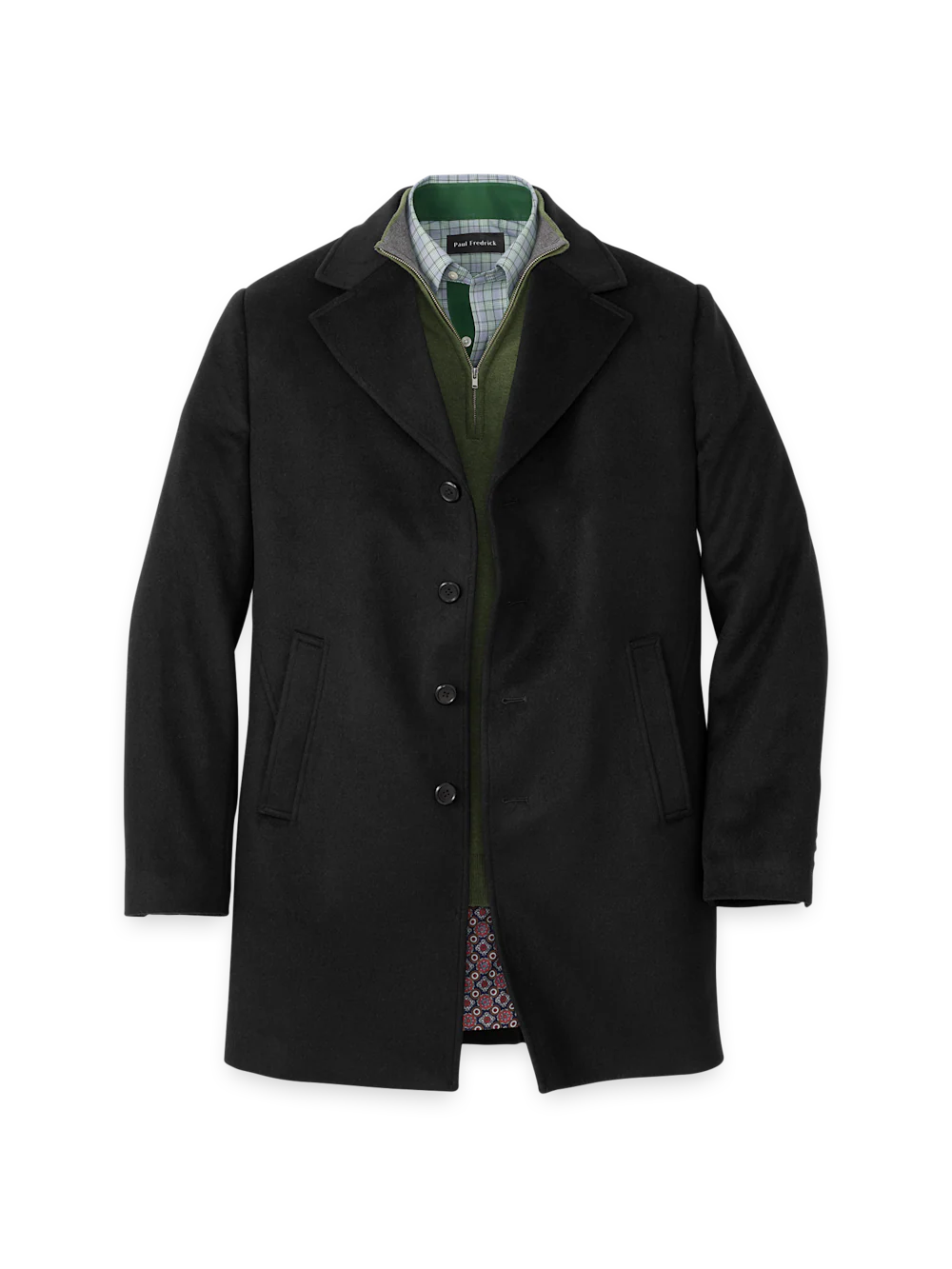 Wool Blend Topcoat - Black