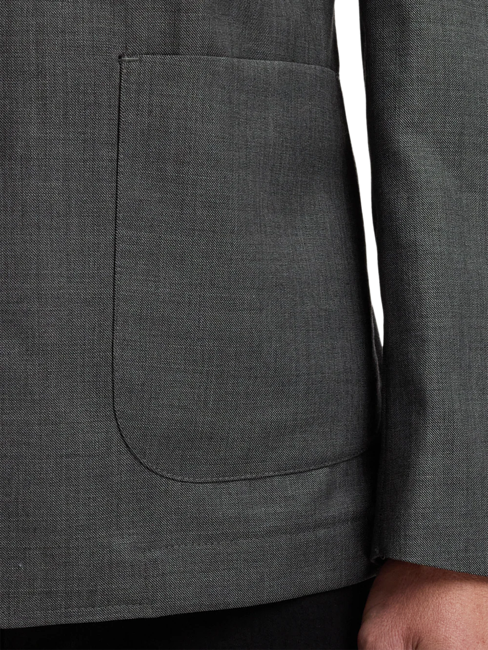 Wool Sharkskin Shirt Jacket - Charcoal - Image 6