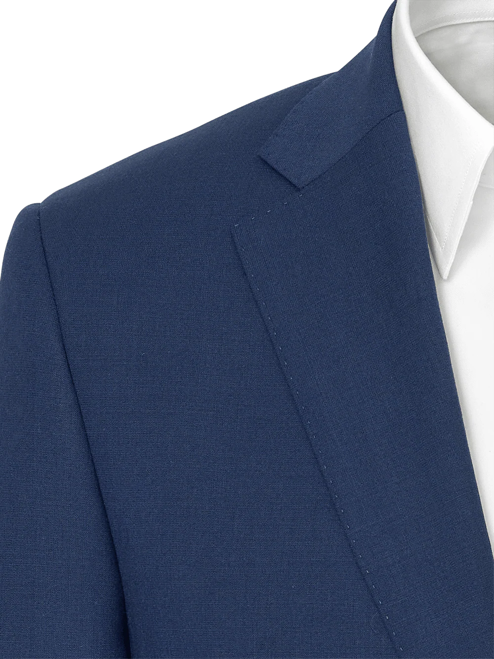 Wool Stretch Bengaline Notch Lapel Suit Jacket - Grey - Image 3