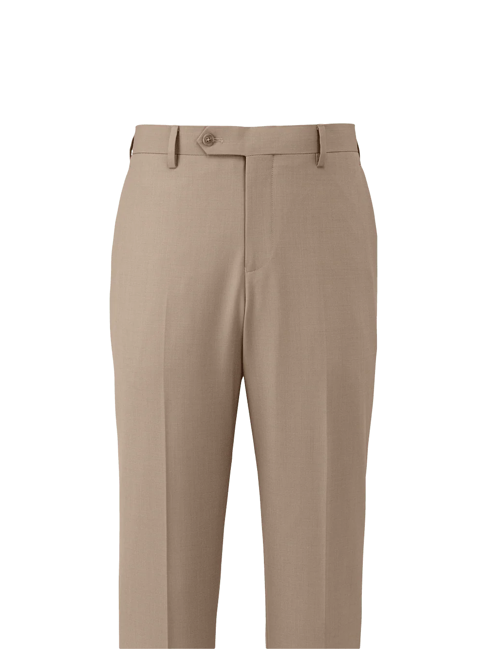 Wool Stretch Bengaline Suit Pants - Light Tan - Image 2