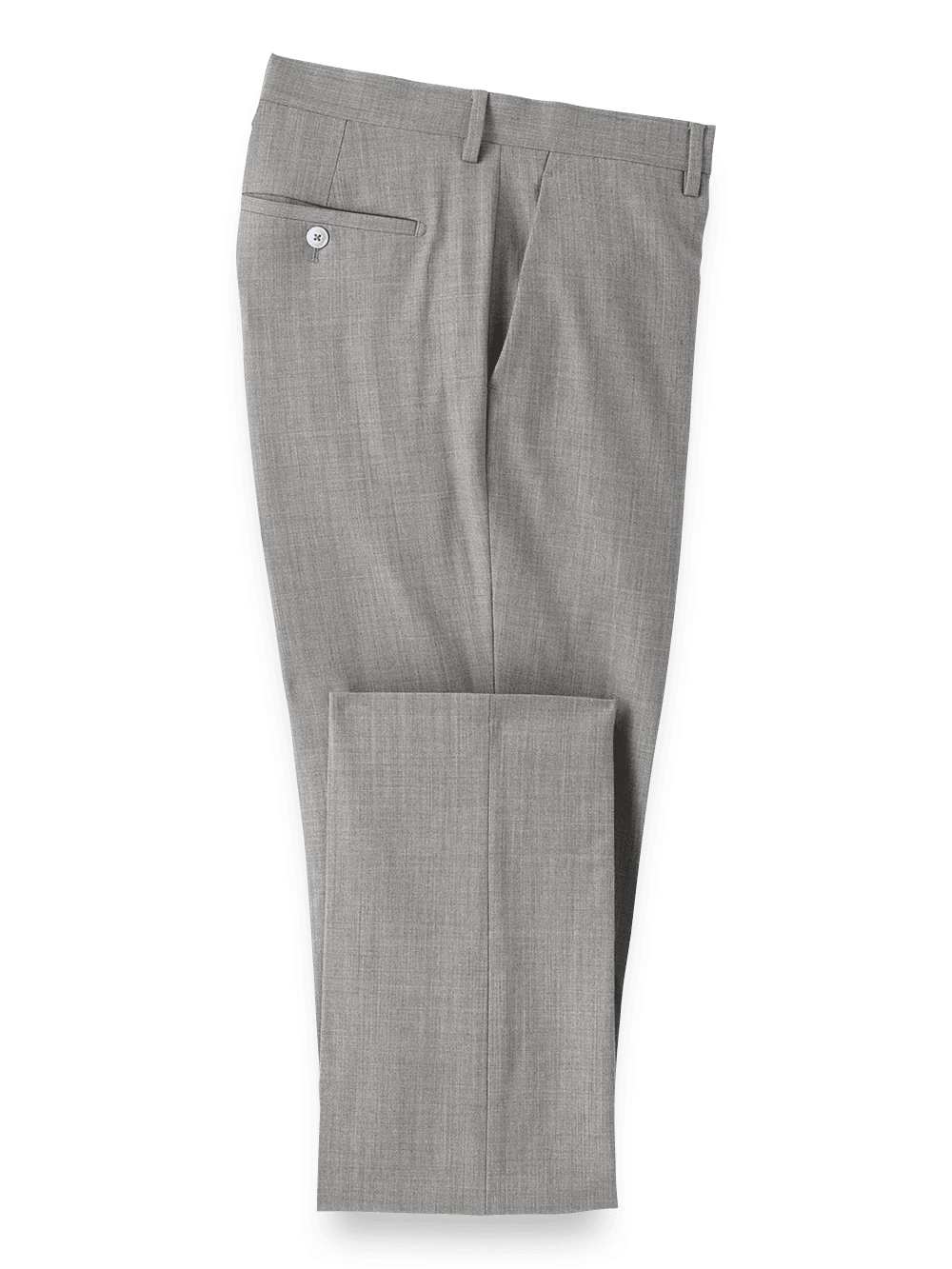 Wool Stretch Bengaline Suit Pants - Light Grey